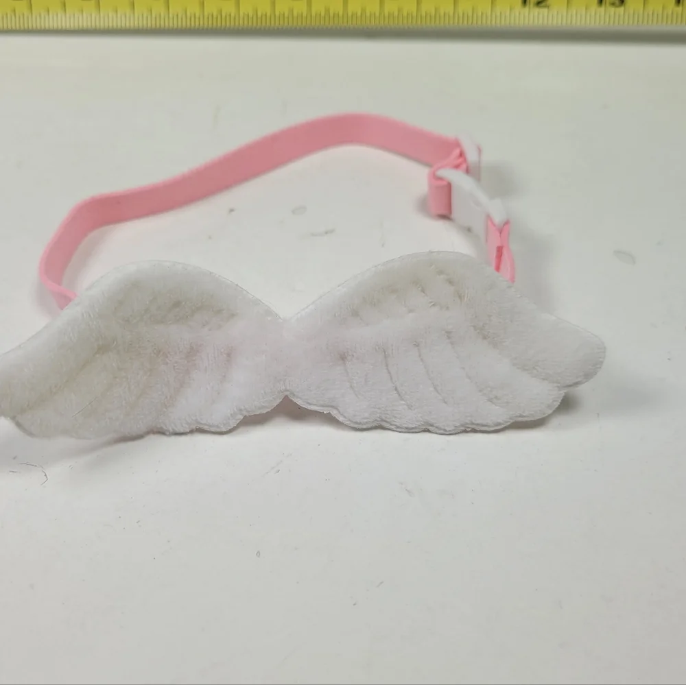 Pink and White Angel Wing Cat Collar